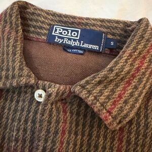 Polo by Ralph Lauren Brown and Red Men's Shirt
